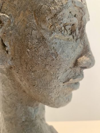 sculpture contemporaine figurative visage androgyne