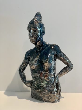mélange d'émaux céramique sculpture femme claire michelini