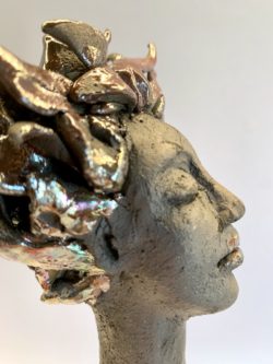 céramique raku visage sculpture claymee.com