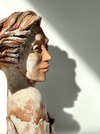buste féminin pièce unique terre cuite céramique claire michelini