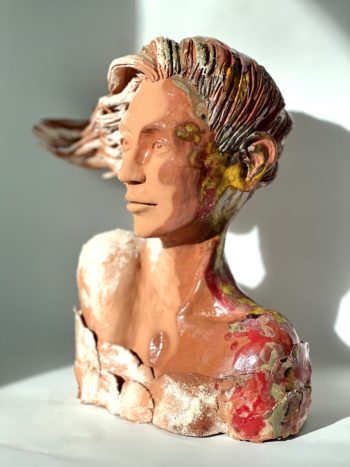 profil sculpté femme art figuratif claire michelini