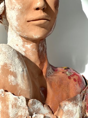 tete sculptée buste féminin claire michelini